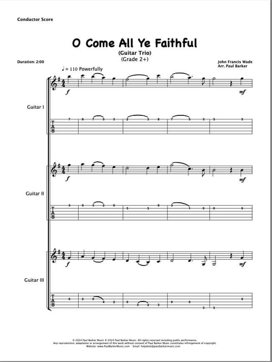 O Come All Ye Faithful (Guitar Trio)