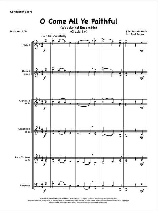 O Come All Ye Faithful (Woodwind Ensemble)