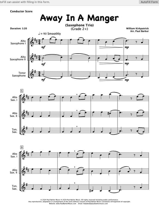 Christmas Saxophone Trios Book 3