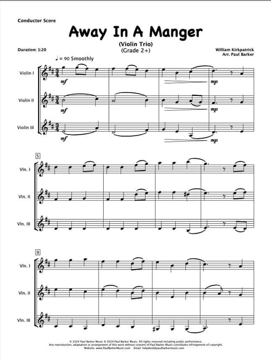 Christmas Violin Trios Book 3