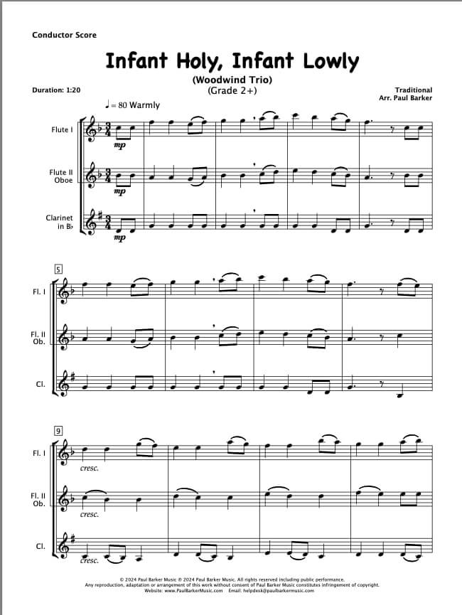 Christmas Woodwind Trios Book 4