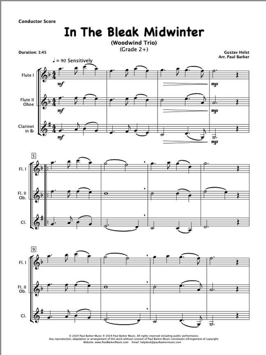 In The Bleak Midwinter (Woodwind Trio)