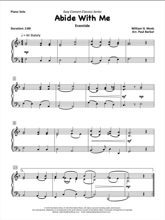 Abide With Me (Piano Solo)
