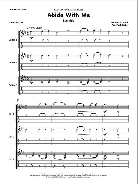 Abide With Me (Guitar Trio)