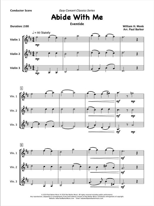 Abide With Me (Violin Trio)