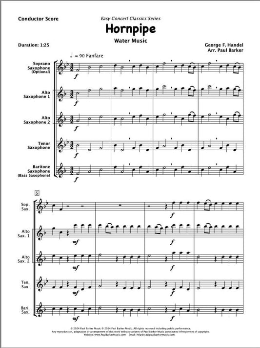 Hornpipe (Saxophone Ensemble)