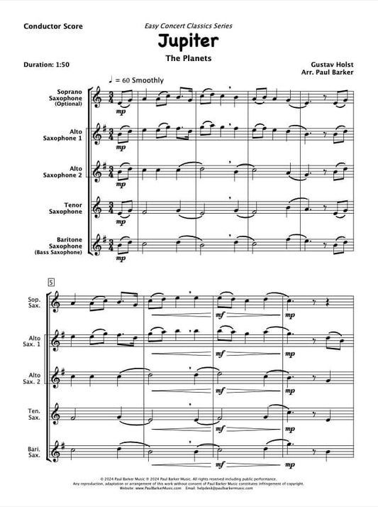 Jupiter (Saxophone Ensemble)