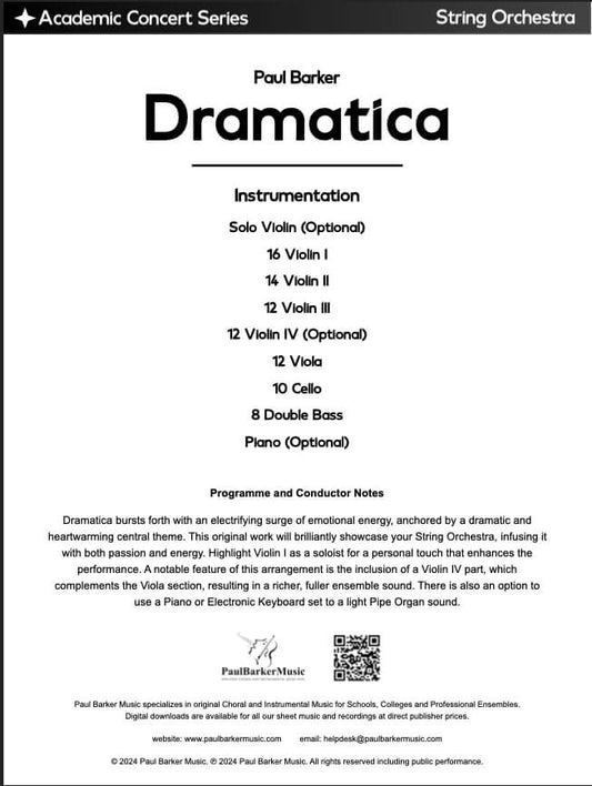 Dramatica (String Orchestra Feat. Solo Violin) - Paul Barker Music