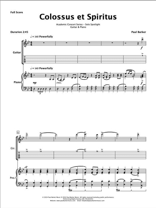 Colossus (Electric Guitar & Piano)