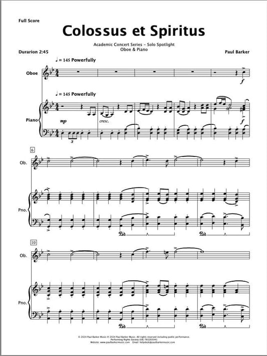 Colossus (Oboe & Piano)