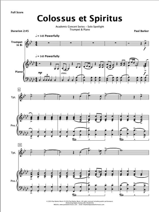 Colossus (Trumpet & Piano)