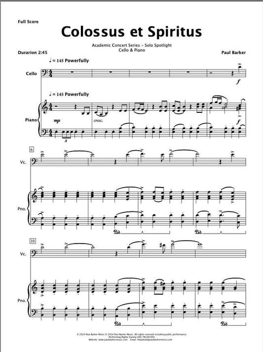 Colossus (Cello & Piano)