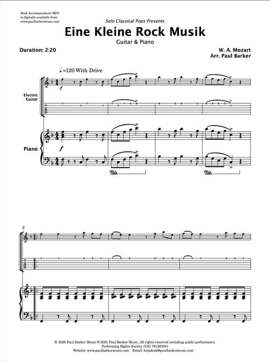 Eine Kleine Rock Musik (Electric Guitar & PIano)