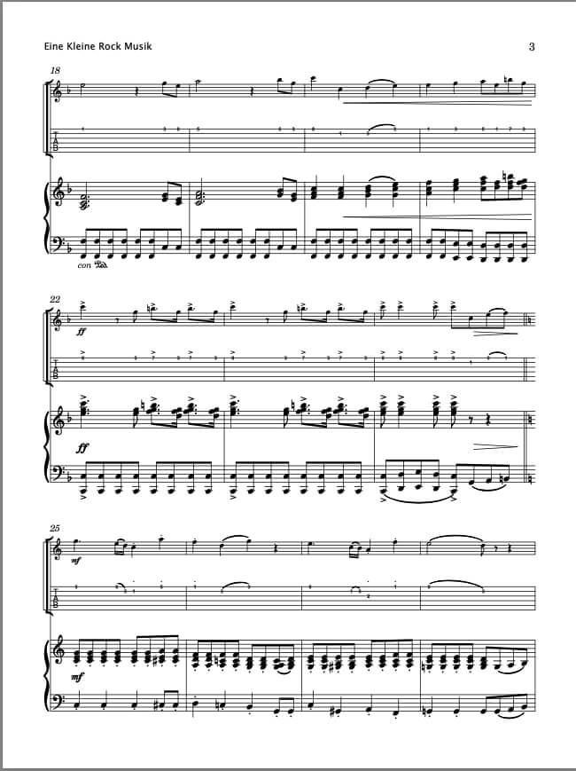 Eine Kleine Rock Musik (Electric Guitar & PIano)