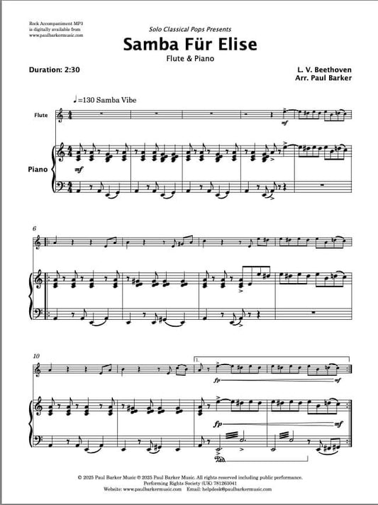 Samba Fur Elise (Flute & Piano)
