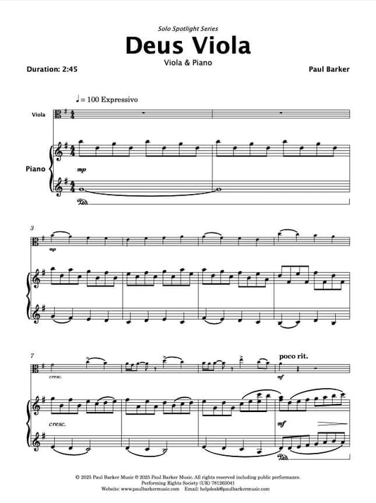 Deus Viola (Viola & Piano)