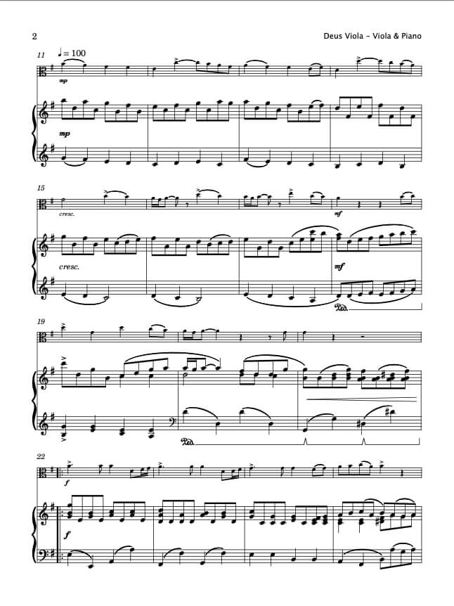Deus Viola (Viola & Piano)