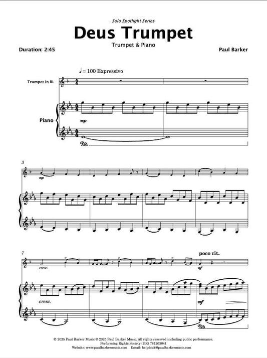 Deus Trumpet (Trumpet & Piano)