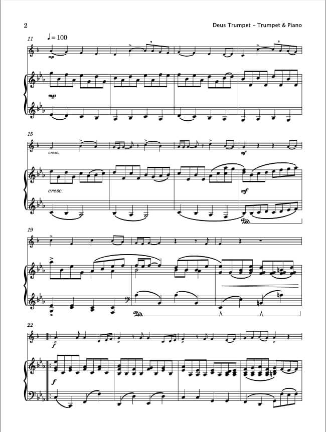 Deus Trumpet (Trumpet & Piano)