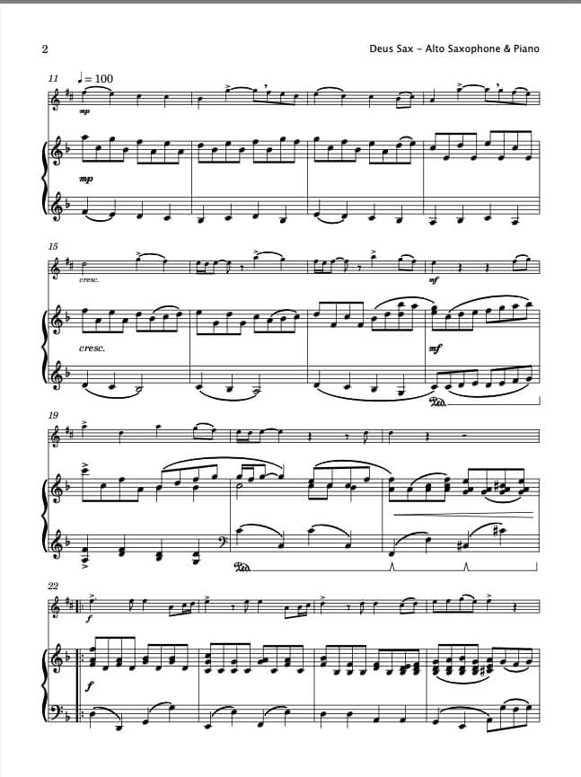 Deus Sax (Alto Saxophone & Piano)