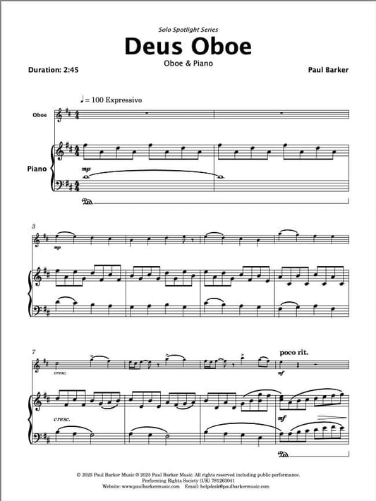 Deus Oboe (Oboe & Piano)