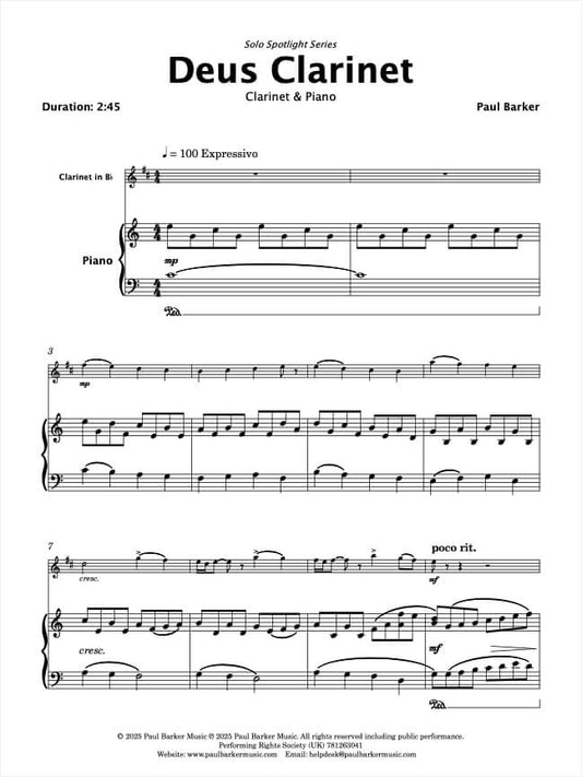 Deus Clarinet (Clarinet & Piano)