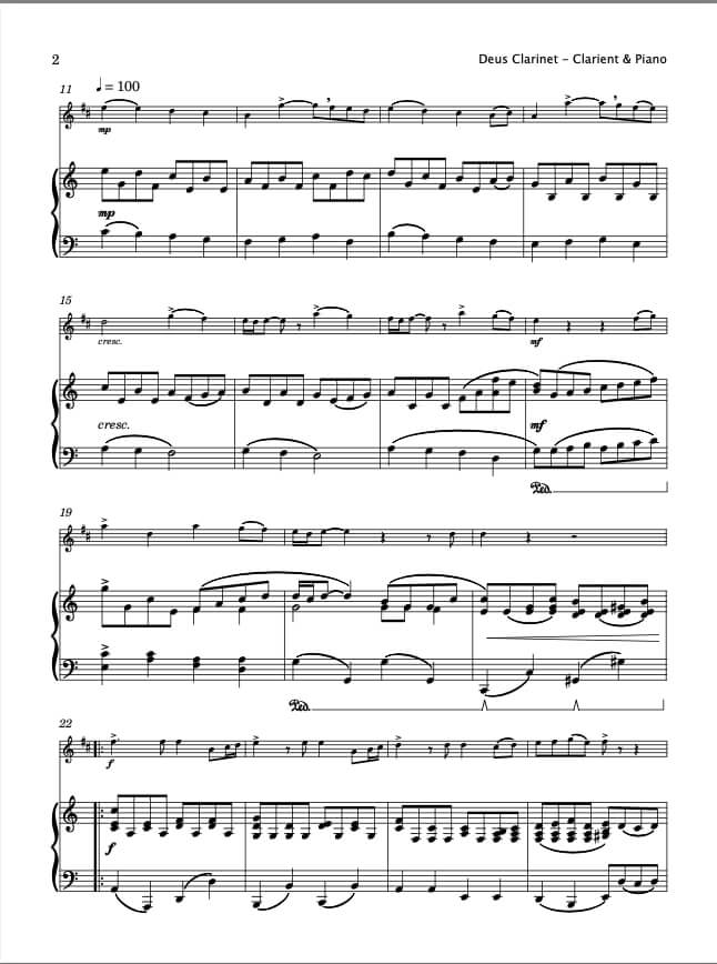 Deus Clarinet (Clarinet & Piano)