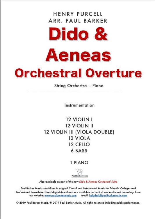 Dido & Aeneas - Orchestral Overture - Paul Barker Music
