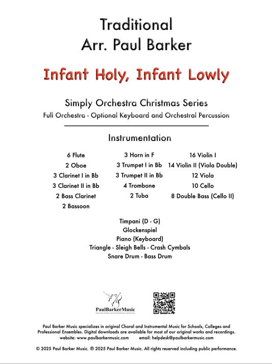 Infant Holy, Infant Lowly (Full Orchestra)