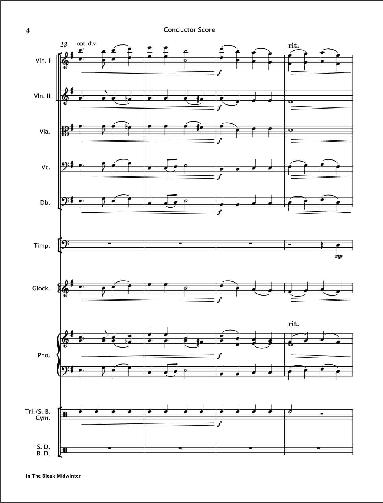 In The Bleak Midwinter (String Orchestra)