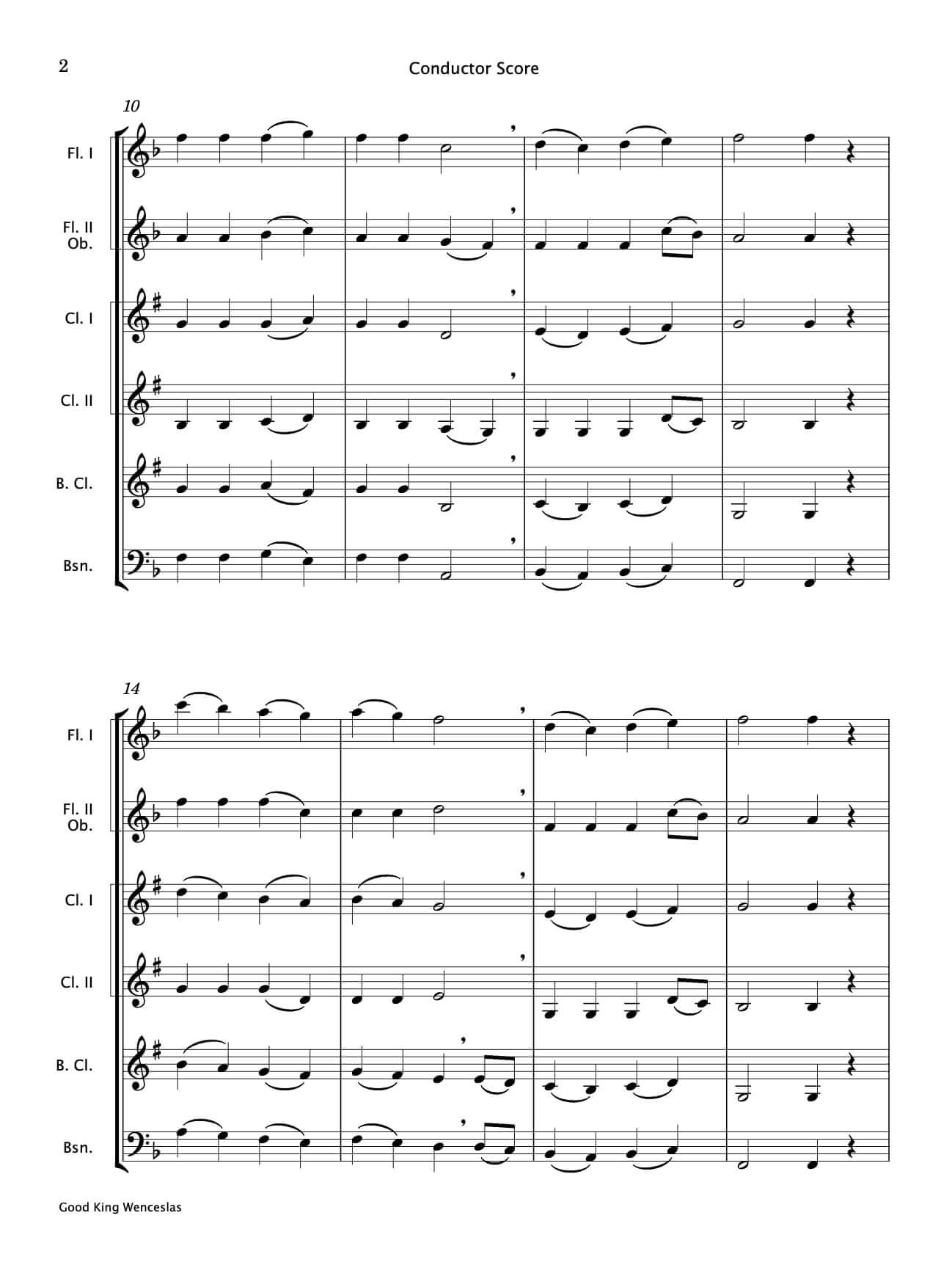 Good King Wenceslas (Woodwind Ensemble)