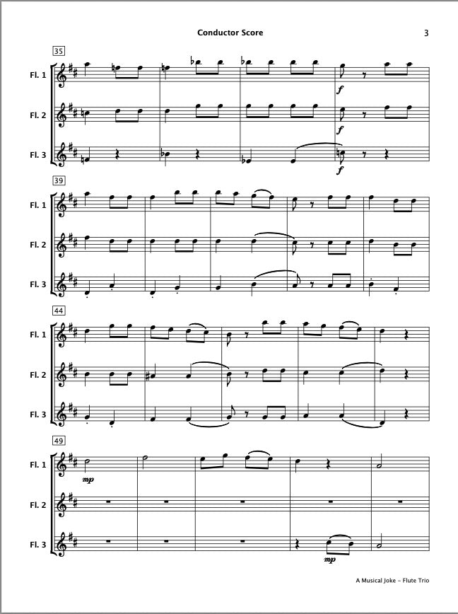 A Musical Joke (Flute Trio)