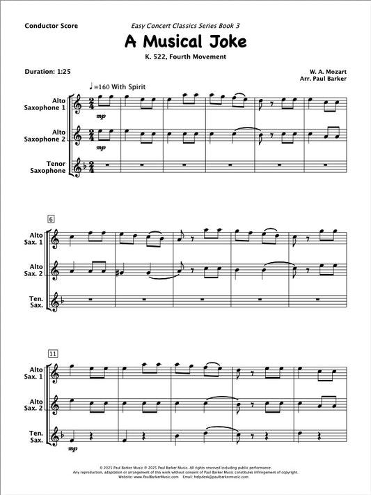 A Musical Joke (Saxophone Trio)