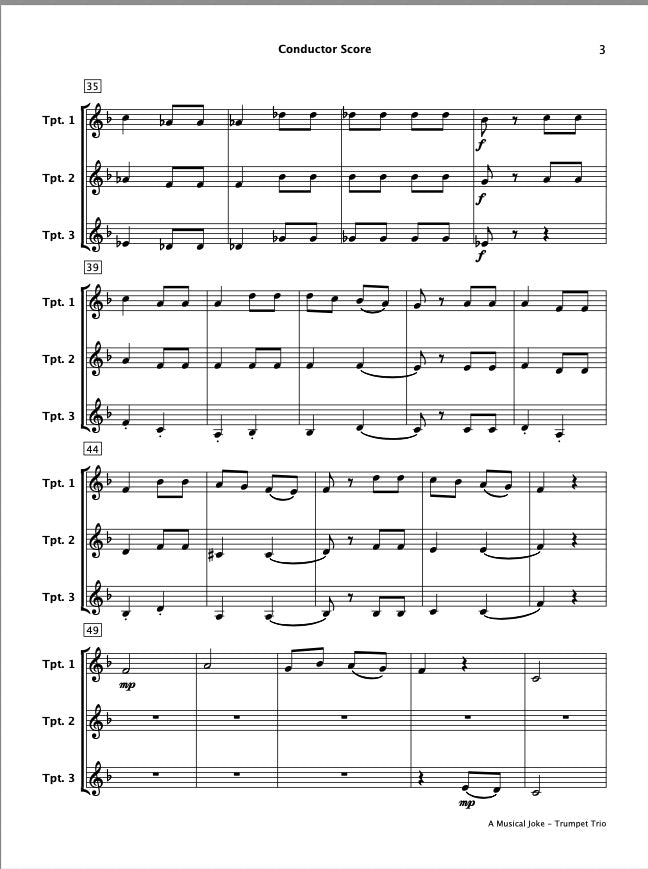 A Musical Joke (Trumpet Trio)