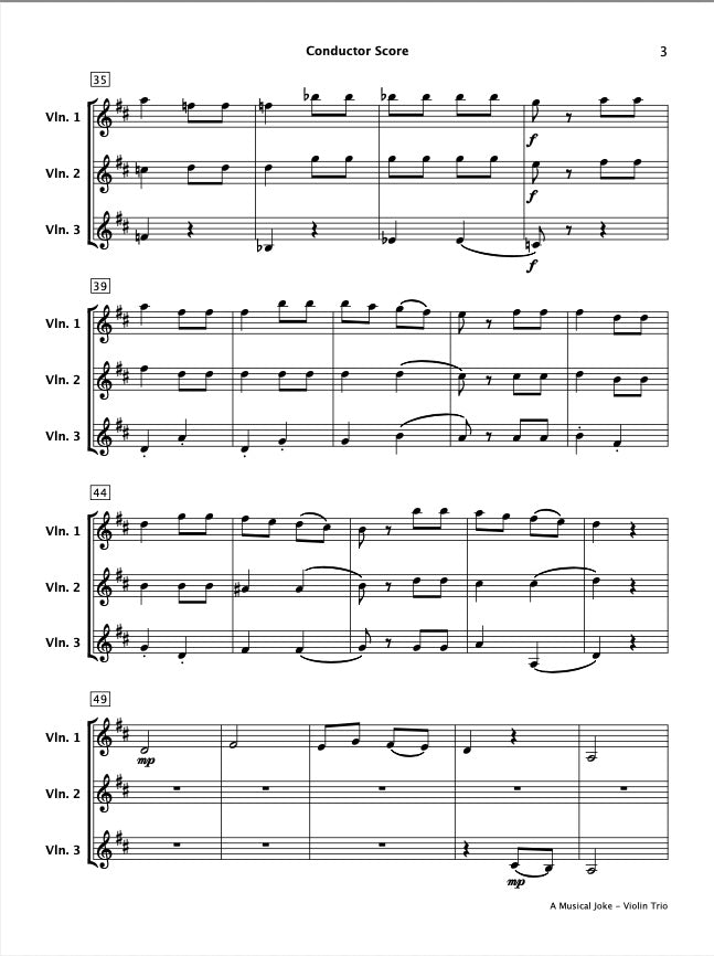 A Musical Joke (Violin Trio)