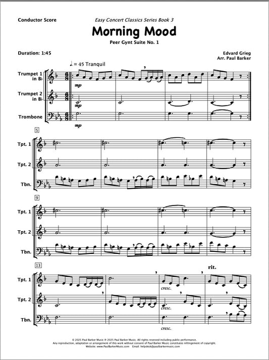 Morning Mood From Peer Gynt (Brass Trio)