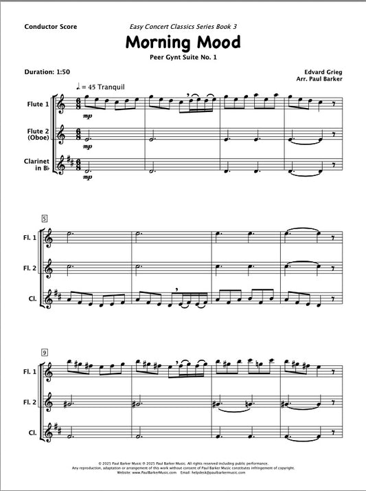 Morning Mood From Peer Gynt (Woodwind Trio)