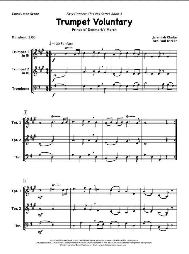 Trumpet Voluntary (Brass Trio)