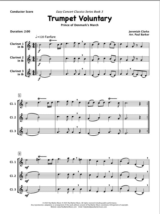Trumpet Voluntary (Clarinet Trio)