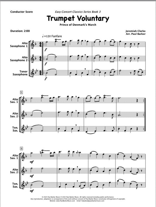 Trumpet Voluntary (Saxophone Trio)