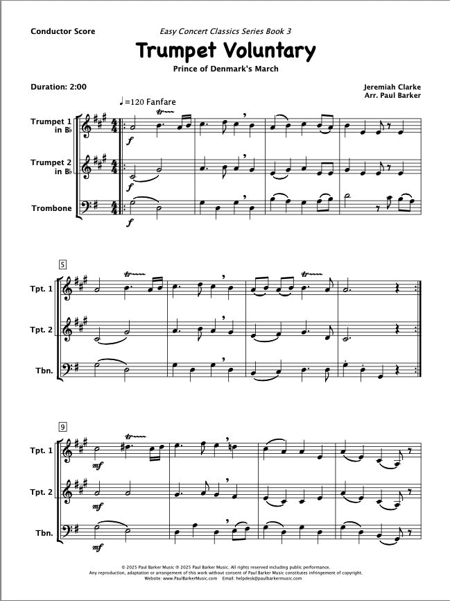 Easy Concert Classics Book 3 (Brass Trio)