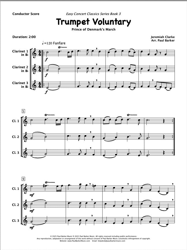 Easy Concert Classics Book 3 (Clarinet Trio)