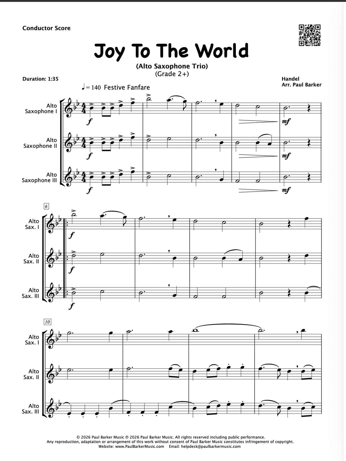 Christmas Alto Saxophone Trios Book 1