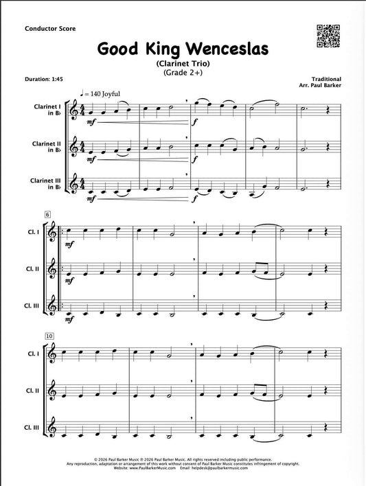 Good King Wenceslas (Clarinet Trio)