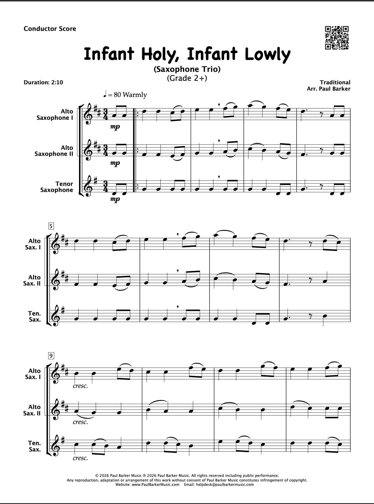 Christmas Saxophone Trios Book 4