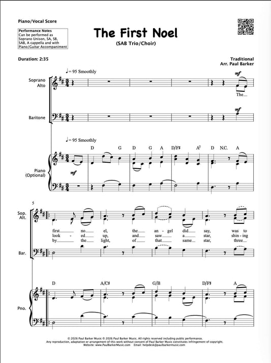 The First Noel (SAB Choir)