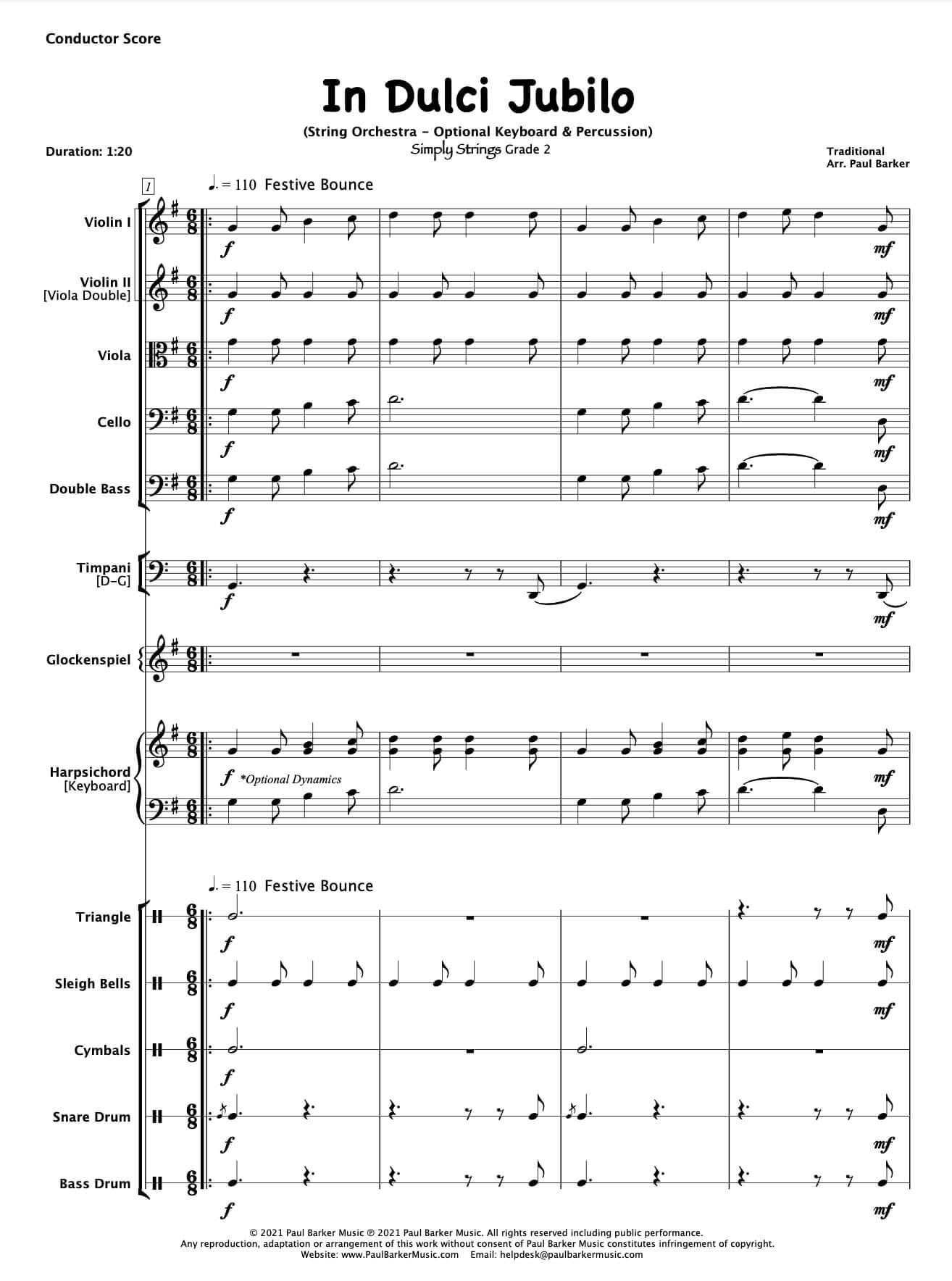Simply Strings Series - Christmas Collection 1 - Paul Barker Music