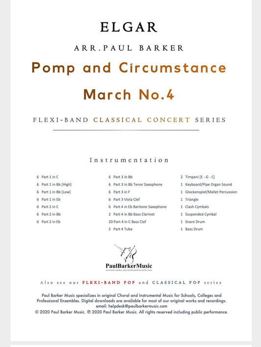 Pomp and Circumstance March No.4 - Paul Barker Music
