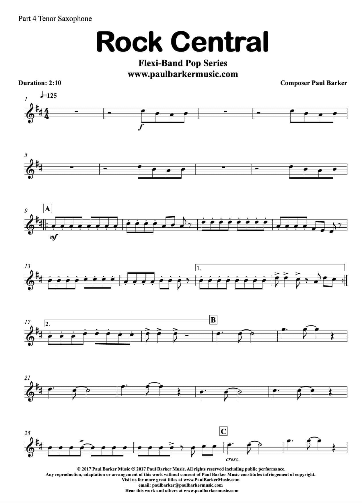 Rock Central - Paul Barker Music