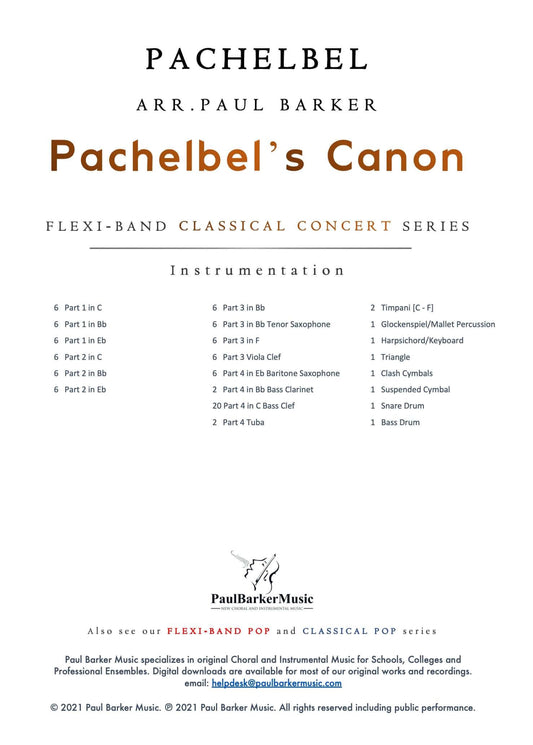 Pachelbel's Canon - Paul Barker Music